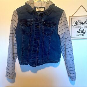 Medium Wallflower Denim Hoodie Jacket